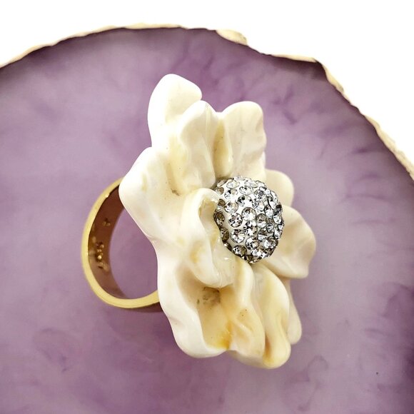 Lele Sadoughi Gardenia Ring - Picture 2 of 2